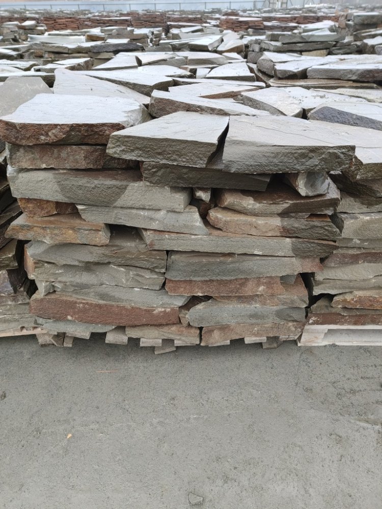 Плитняк песчаник серо-зелёный для мощения 60-65 мм купить в Самаре