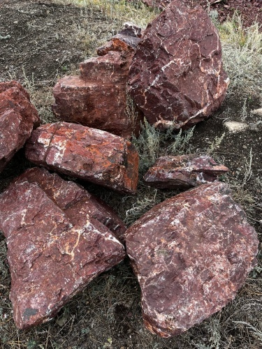 Ландшафтные глыбы красно-фиолетовые 200-1000 килограмм купить в Самаре