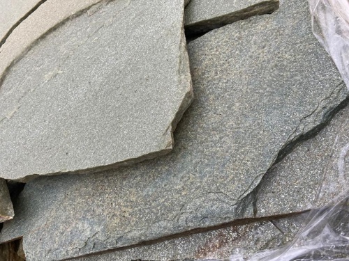 Плитняк златолит зелёный для цоколя, отмостки купить в Самаре