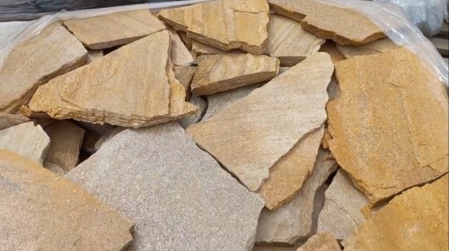 Плитняк златолит жёлтый для цоколя купить в Самаре