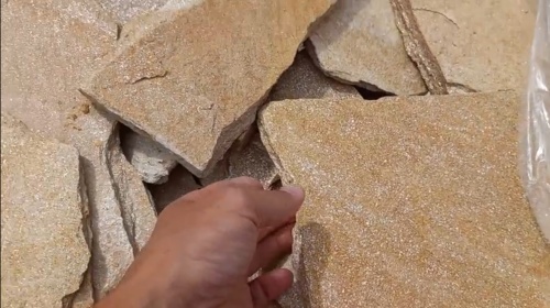 Плитняк златолит жёлтый золотистый для фасада 1,5-3см купить в Самаре