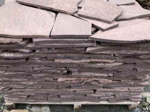 Плитняк лемезит бордовый для облицовки цоколя 20-25 мм  купить в Самаре