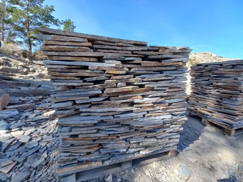 Плитняк златолит серебристый для фасада купить в Самаре